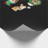 Corgi Santa Christmas Xmas Funny Christmas Cadeaupapier (Hoek)