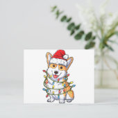 Corgi Santa Kerstboom Licht Xmas Geschenken Boys Aankondigingskaart (Staand voorkant)