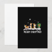 Corgi Santa kerstboom Lights Decor Funny Scar Kaart (Voorkant / Achterkant)