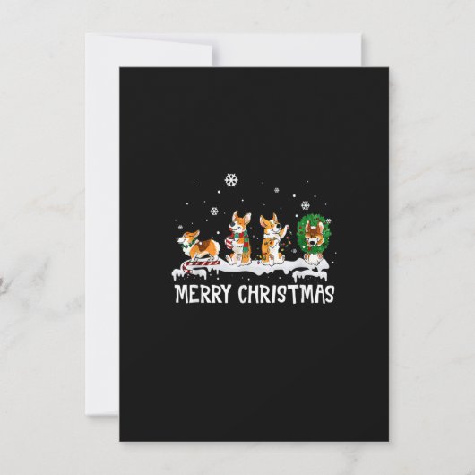Corgi Santa kerstboom Lights Decor Funny Scar Kaart (Voorkant)