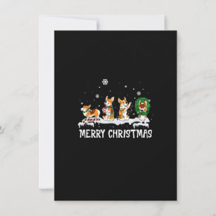 Corgi Santa kerstboom Lights Decor Funny Scar Kaart