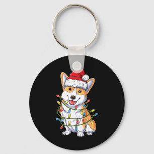 Corgi Santa Kerstboom Lights Xmas Boys Mannen Co Sleutelhanger