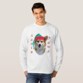 Corgi Santa Paws t-shirt (Voorkant volledig)