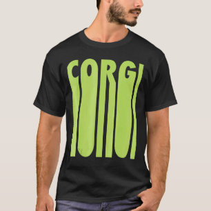 Corgi Schattige Hond Moeder Groen Verf Druppelend T-shirt