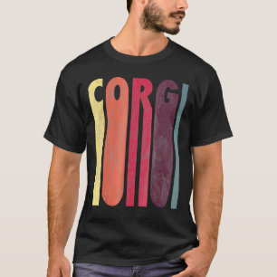 Corgi Schattige Kleding Multicolor Verf Druppelen T-shirt