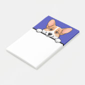 Corgi Schattige Peeking Funny Dog Lover Gift Stati Post-it® Notes (Schuin)