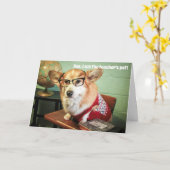 Corgi school/lerarenkaart kaart (Gele Bloem)