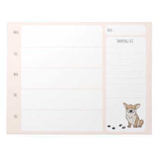 Corgi School Lunch Planner Notitieblok