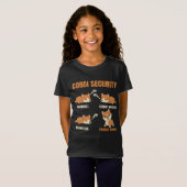 Corgi Security, Corgi OEigenaars, Funny Corgi love T-shirt (Voorkant volledig)