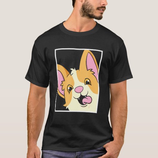 Corgi Selfie Animal Self Portrait Dog T-shirt (Voorkant)