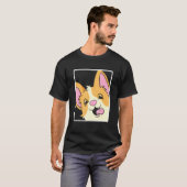 Corgi Selfie Animal Self Portrait Dog T-shirt (Voorkant volledig)