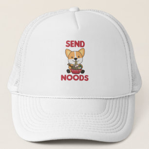 Corgi Send Noods Ramen Cute Kawaii Noodles Dogs Trucker Pet