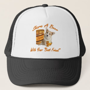 corgi Shares A Beer Trucker Pet
