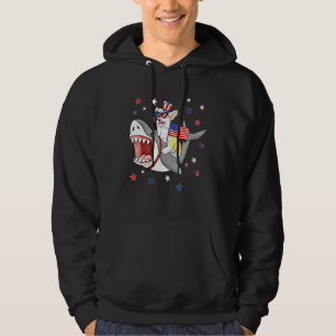 Corgi Shark 4 juli Dog Mam Puppy Hoodie