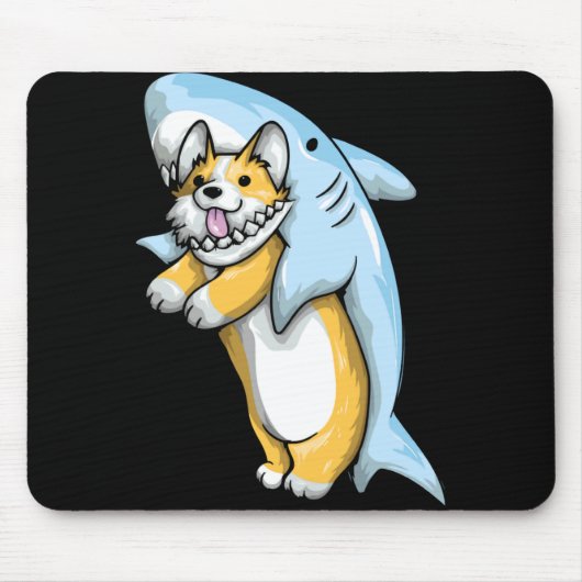 Corgi Shark Funny Corgi Costume 988 Muismat (Voorkant)