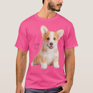 Corgi Shirt Love Is Dog Mom Dad Tee Puppy Pet Wome