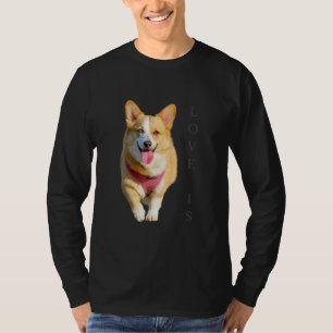 Corgi Shirt Mannen Vrouwen Kinder liefde is hond p