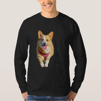Corgi Shirt Mannen Vrouwen Kinder liefde is hond p