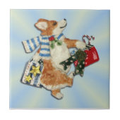Corgi Shopper Tile Tegeltje (Voorkant)