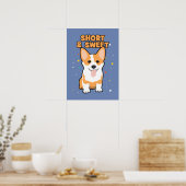 Corgi - Short and Sweet, Cute Dog Cartoon, Novelty Poster (Keuken)