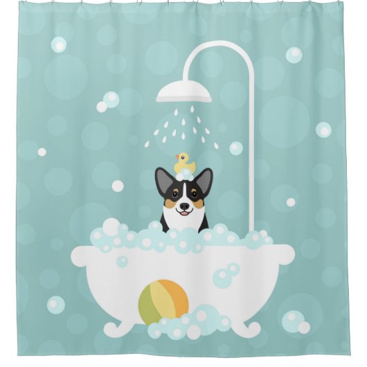 Corgi Shower Curtain Douchegordijn (Voorkant)