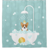 Corgi Shower Curtain Douchegordijn (Voorkant)