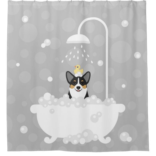 Corgi Shower Curtain Douchegordijn (Voorkant)