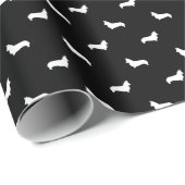 Corgi Silhouette cadeauomslag - verpakkingspapier Cadeaupapier (Rol Hoek)