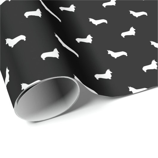 Corgi Silhouette cadeauomslag - verpakkingspapier Cadeaupapier (Rol Hoek)