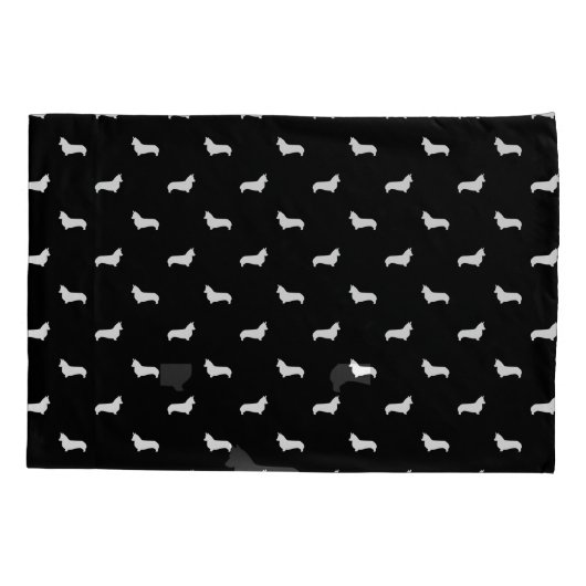 Corgi Silhouette Pillow-Hoesjes - hondenontwerp Kussensloop (Achterkant-Links)