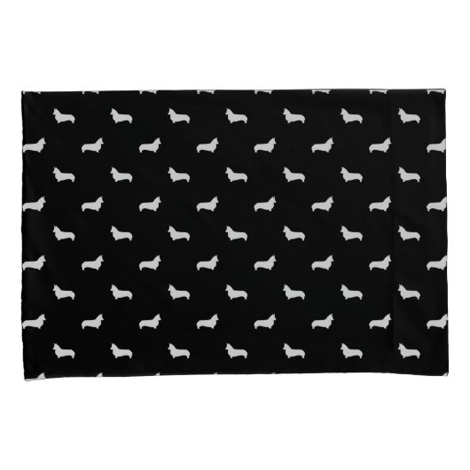 Corgi Silhouette Pillow-Hoesjes - hondenontwerp Kussensloop (Voorkant-Rechts)