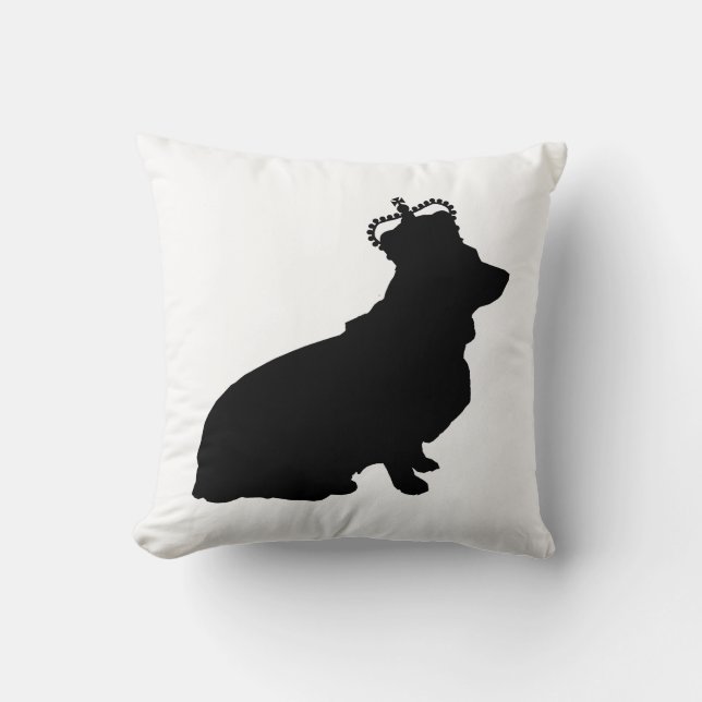 Corgi silhouette pillow kussen (Voorkant)