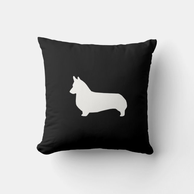 Corgi Silhouette Pillow - schattig corgi-ontwerp Kussen (Voorkant)