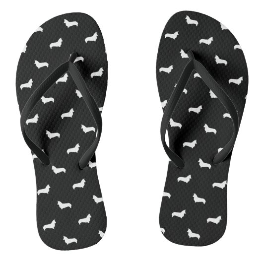 Corgi Silhouette Teenslippers - Cute dog design (Voetbed)