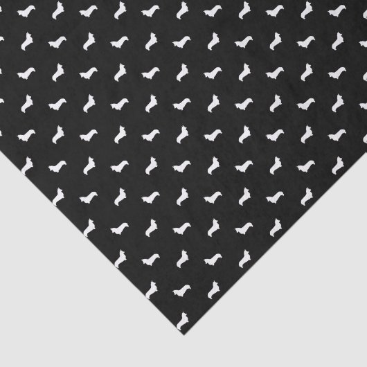 Corgi Silhouette tissuepapier (Detail)