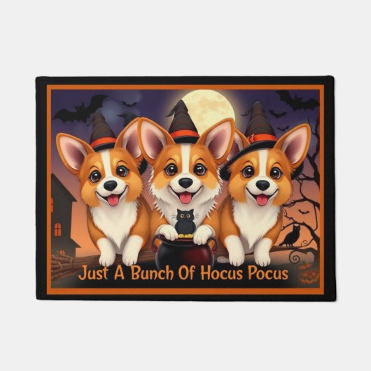 Corgi Sisters Just A Bunch Of Hocus Pocus Deurmat (Voorkant)