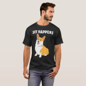 Corgi Sit Happens T-shirt (Voorkant volledig)