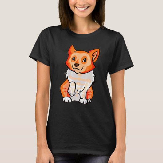 Corgi Skelet Cute Botten Halloween T-shirt (Voorkant)