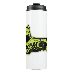 corgi skelet t halloween mannen grappige hondensch thermosbeker