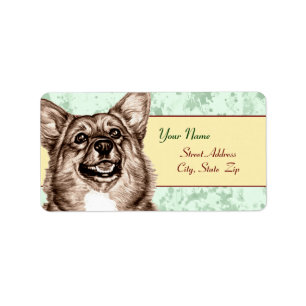 Corgi Sketch Etiket