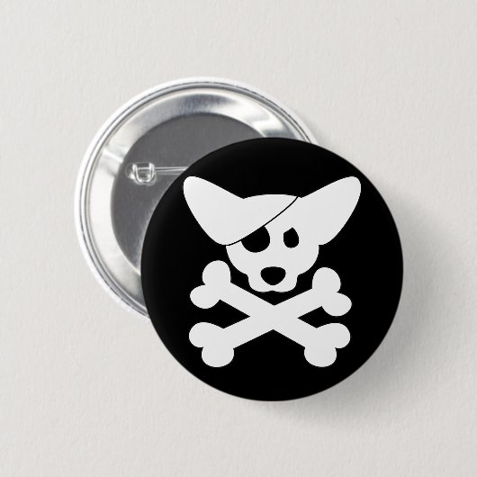 Corgi Skull & Crossbones Button (Voorkant /achterkant)