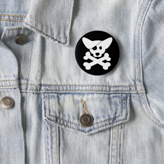 Corgi Skull & Crossbones Button (In situ)