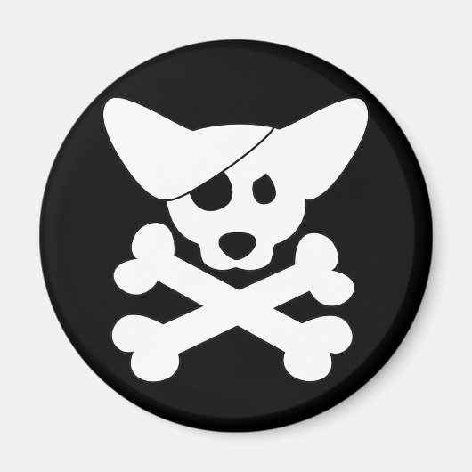 Corgi Skull & Crossbones Magnet (Voorkant)