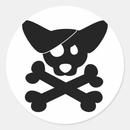 Corgi Skull & Crossbones Stickers (Voorkant)