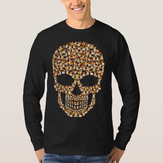 Corgi Skull Halloween T-shirt (Voorkant)