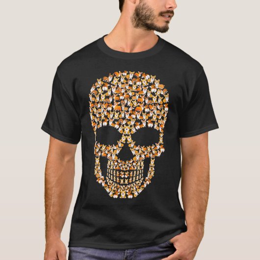 Corgi Skull Halloween T-shirt (Voorkant)