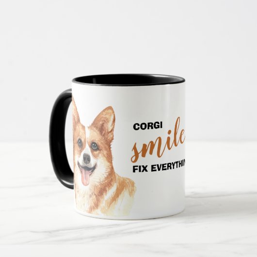 Corgi Smile Fix Alles Mok (Voorkant links)
