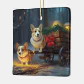 Corgi Sneeuw slee Kerst Decoratie (Links)