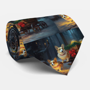 Corgi Sneeuw slee Kerst Decoratie Stropdas