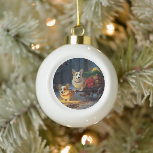 Corgi Sneeuw slee Kerstmis decoratie (Boom)